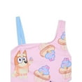 thumbnail image 3 of Bluey and Bingo Girls Cupcake Graphic One-Piece Swimsuit with UPF 50+, Sizes 4-12, 3 of 3