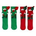 thumbnail image 4 of Holiday Cartoon Big Eyes Socks for Boys and Girls Christmas Novelty Colorful Middle Tube Socks Festival Hosiery, 4 of 9