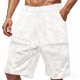 thumbnail image 3 of Mens Elástico de la Cintura Pantalones Cortos de Ocio de Color Sólido de Punto de la Moda, Poliéster Versátil para la Primavera Verano Al Aire Libre Y el Uso Casual Diario, 3 of 8
