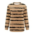thumbnail image 3 of Maean Striped Shirts for Womens Causal Long Sleeve Crew Neck Pullover Sweatshirt with Pockets, 3 of 5
