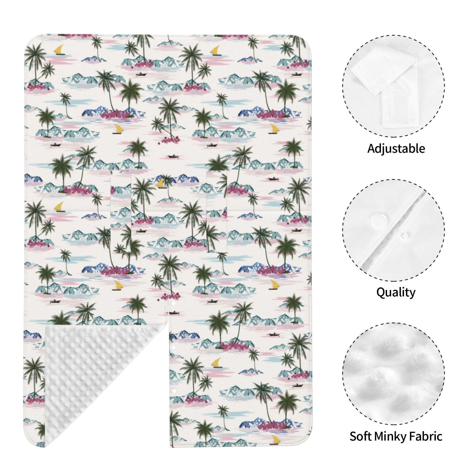 Car Seat Cover Baby - palm tree island_B Breathable Infant Car Seat Cover for Baby Carseat, Lightweight Comfort Baby Essentials Must Haves Newborn Stuff for Girl Boy