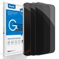 thumbnail image 3 of Liwarace 3Pcs Screen Protector Tempered Glass Anti Spy Privacy Film for iPhone 16 Pro Max/16 Pro/16 Plus/16, Clear, 3 of 17