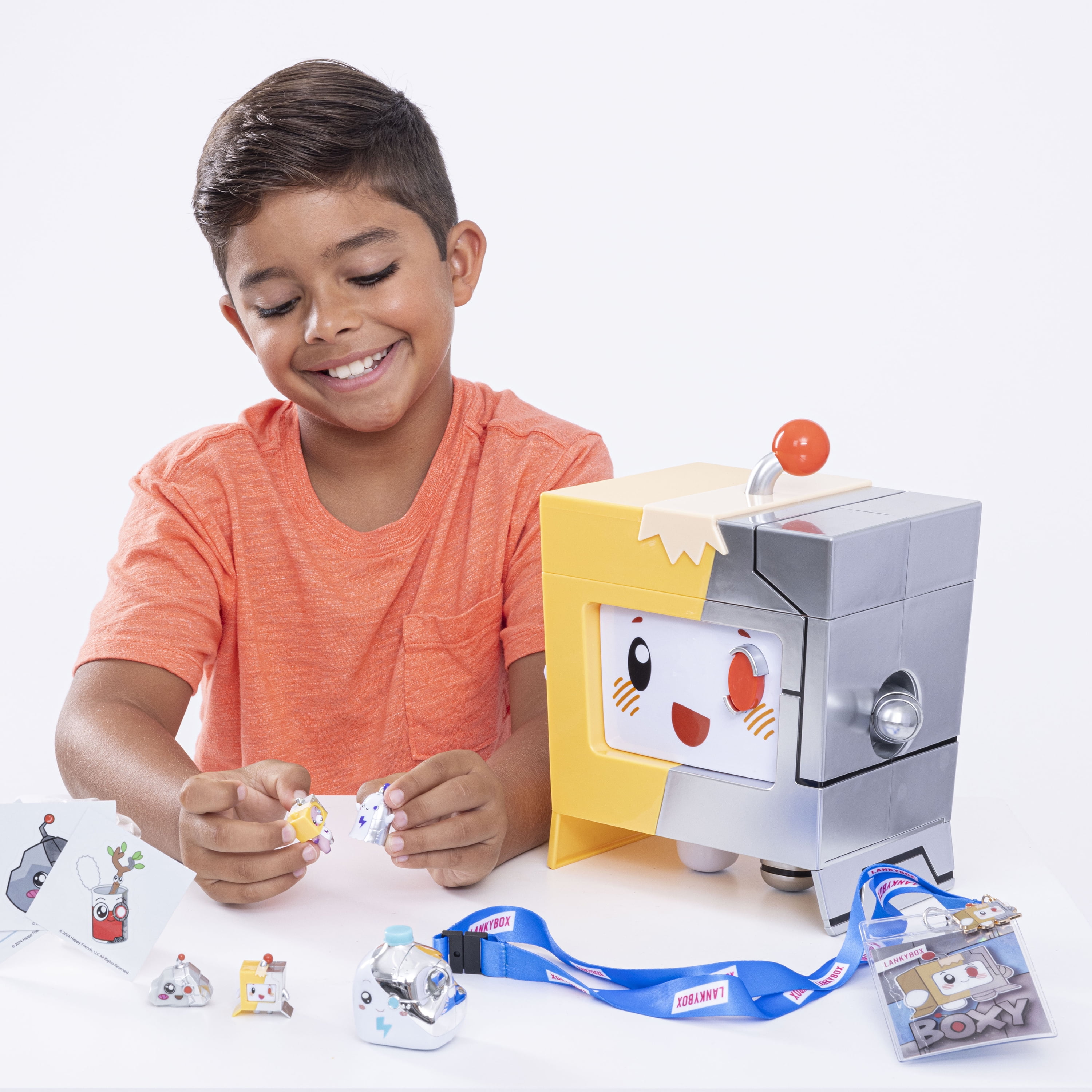 LankyBox Giant Cyborg Boxy Mystery Box – Brand New Boxy Mystery Box with 10 Exciting Toys to Discover Inside, Officially Licensed LankyBox Brand Merch, Ages 3+