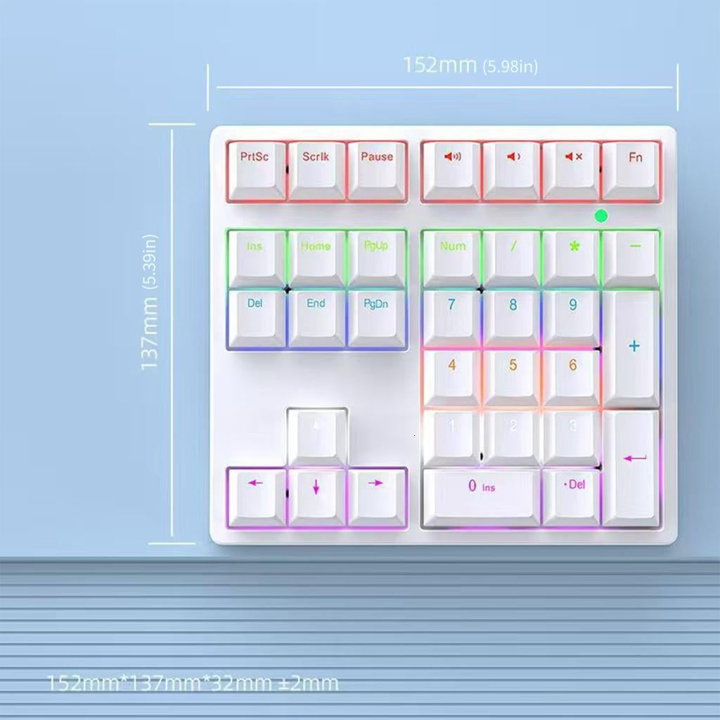 34 Key Mechanical Keyboard Single Handed Keyboard Keypad USB Number Keypad