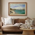 thumbnail image 3 of IDEA4WALL Premium Frame Wall Art Regatta at Sainte-Adresse by Claude Monet Historic Cultural Illustrations Impressionism Scenic Fine Art Countryside Artwork for Home Decor - 26"x36" Natural, 3 of 5