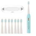 Adult Electric Toothbrush With 8 Brush Heads And Travel Case Household