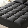 thumbnail image 1 of Thick Mattress Topper King with Deep Pocket, Extra Pillow Top Mattress Pad, Breathable & Cooling Mattress Cover, Fits 8-21 Inch, Soft Support for Back Pain Relief, Mattress Protector (King, Black), 1 of 10