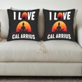 thumbnail image 3 of Set of 2 Decorative Throw Pillow Covers 18x18in - Black Background with Meditative Silhouette & Gradient Orange Design for Couch Bed Car, 3 of 8