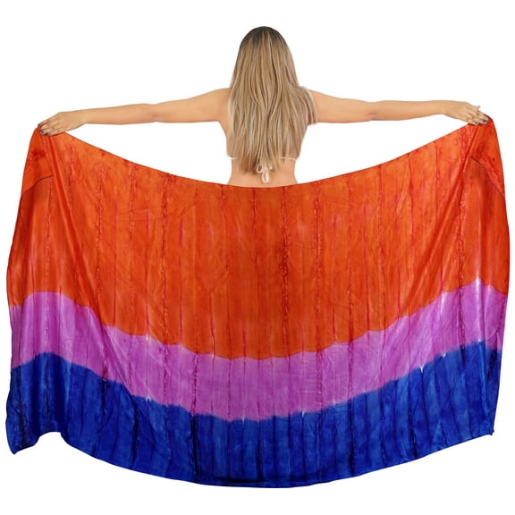 HAPPY BAY Women's Wraps Summer Long Pareos Vacation Skirt Bathing Suit Cover-Up Beach Dress Bikini Sarong Swimwear for Women One Size Ethnic, Blue