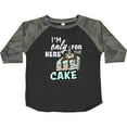 thumbnail image 3 of Inktastic Im Only Here for the Cake with Cake Slice Illustration Boys Toddler T-Shirt, 3 of 5