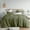 Olive Green, variant on Soft Washed Pleated Comforter Set with Pintuck Pleated Design, Extra Softness Premium Microfiber Filling, All Season Lightweight, Stacie