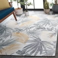 thumbnail image 5 of SAFAVIEH Barbados Bryanne Botanical Indoor/Outdoor Area Rug, Ivory/Grey Green, 6'7" x 6'7" Square, 5 of 5