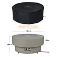 thumbnail image 2 of BAIDE HOME 32" Round Steel Low Profile Propane Fire Pit Table, 50,000 BTU Outdoor Gas Fire Pit with Lid, Glass Rocks, Cover, Pre-attached 10ft Propane Hose, 2 of 5