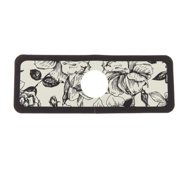 Guard behind Faucet Water Catcher Pad Reusable Flower Printed for Kitchen Style E
