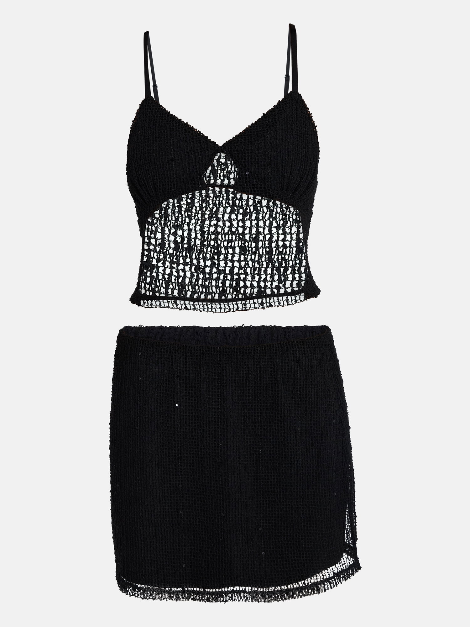 No Boundaries Sequin Top Coverup, Women's XXS-XXL