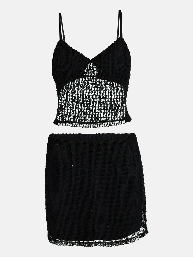 No Boundaries Sequin Top Coverup, Women's XXS-XXL - Walmart.com