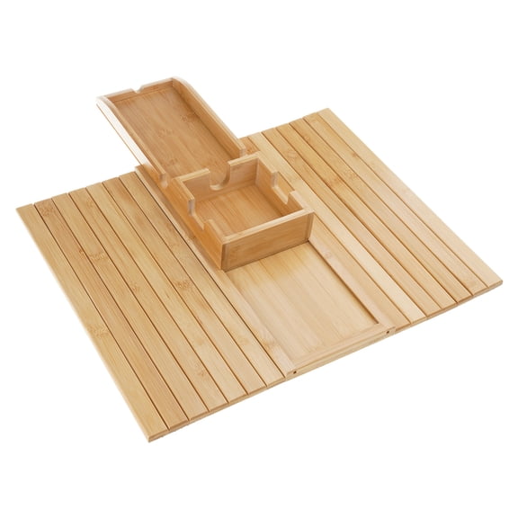 Functional Armchair Table With Beverages Holder Sturdy Armrest Tray Storage Holder for Couch with Integrated Cup Holder