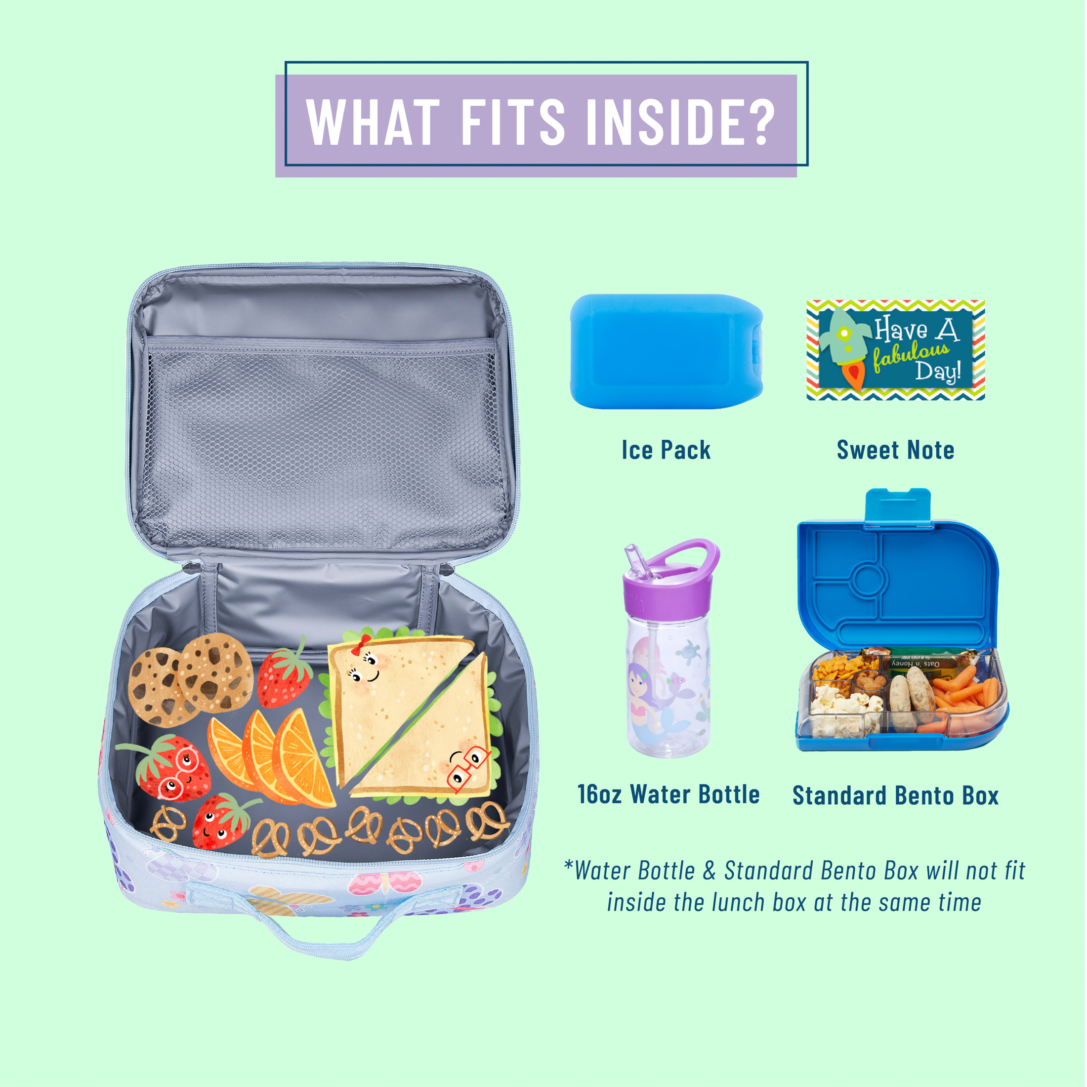 Wildkin Kids Insulated Lunch Box for Boy and Girls, BPA Free (Butterfly Garden Blue) - image 4 of 8