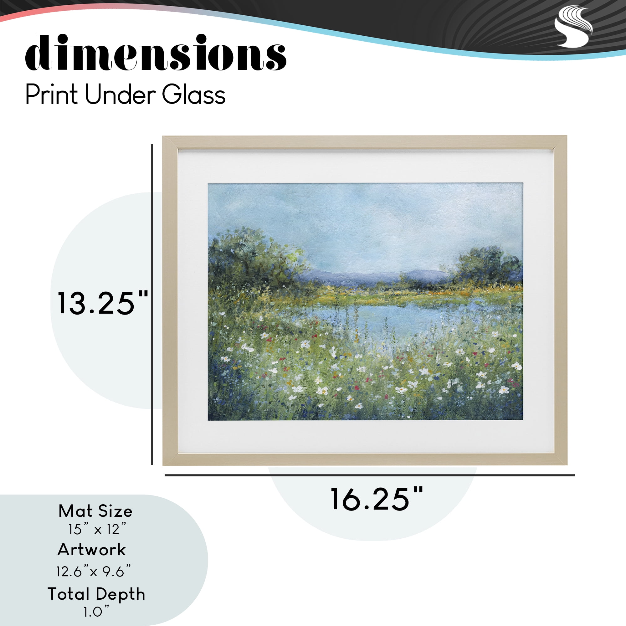 Stupell Industries Impressionist Meadow Surrounding Pond Birch Framed Print Under Glass, design by Carol Robinson