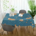 thumbnail image 3 of Yayeee Tablecloths 54" x 54" Rectangle Wrinkle Resistant Party Table Cover, Capybaras Swimming, 3 of 8