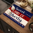thumbnail image 6 of Zhourta 4th of July Table Mats 17.7x11.8Inch Patriotic Independence Day Kitchen Dining Decor Washable Oil Resistant Linen Placemats for Party, 6 of 6