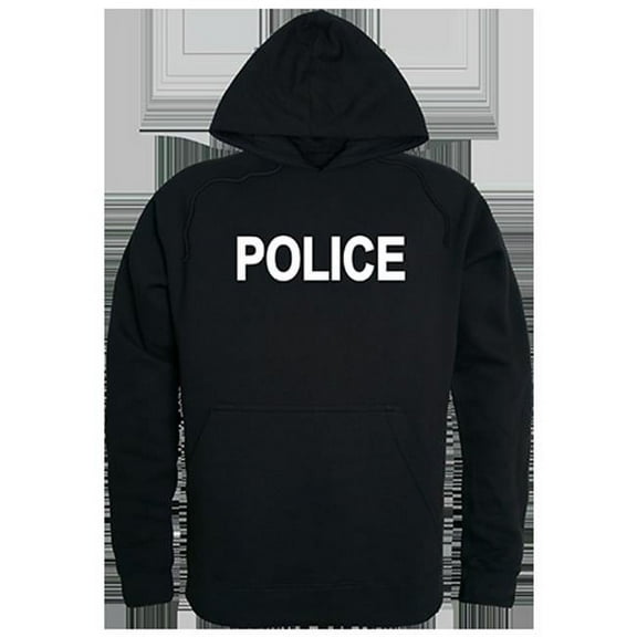 Rapid Dominance Police Graphic Pullover Sweatshirt, Black - Large