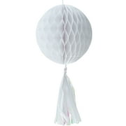 White Tissue Honeycomb Ball Decoration by Way to Celebrate