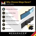 thumbnail image 4 of Car Rear View Mirror | Car Rearview Mirror Accessories 10.6" Blue Convex | Espejo Retrovisor Para Carro | Review Mirror Rear Mirror Rearview Mirrors for Car Mirror Replacement Retrovisores Para Carros, 4 of 4