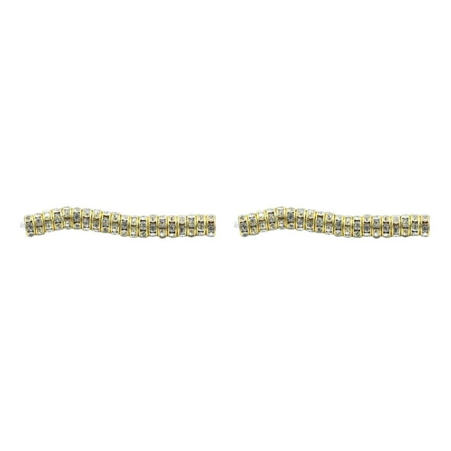 Unatoiry 50 Pieces Rhinestone Rondelle with Large Hole Charm Spacer Beads Supplies Loose Bead for Earring Necklace Accessories Gold 8MM50 Pieces 2Set
