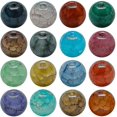 thumbnail image 2 of Cuentas de cristal craqueladas redondas 375 piezas YUANXCMXG 15 colores 8 mm, 2 of 4