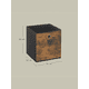 thumbnail image 4 of SONGMICS Juego de 6, Caja Almacenaje, Cajas de Almacenamiento con Asa, Caja Organizadora de Tela, 26 x 26 x 28 cm, Ajustable, Plegable, Marrón Rústico y Negro, 4 of 7