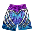 thumbnail image 4 of Pantalones cortos clásicos de playa con calavera para hombre y mujer, Shorts de gimnasio con estampado de mano de esqueleto a la moda,, 4 of 5