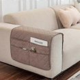 thumbnail image 4 of 1pc Removable Stretch Solid Color Sofa Armrest Covers, Furniture Arm Protector with Storage Bag for Living Room Home Chair, 4 of 5