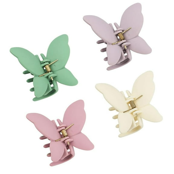 4 PCS Butterfly Hair Clips, Beautiful Butterfly Clips for Thick Thin Hair, Non Slip Cute Matte Hair Claw Clip for Women