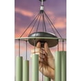 thumbnail image 3 of 36"H Laser Etched Painted Wood Hand Tuned Windchime, "Peace", Scale "E", 3 of 6