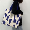 thumbnail image 1 of LUVCLS Bolso de lona de gran capacidad, moderno y de usos múltiples, con cremallera y bolsillo interior, 1 of 7