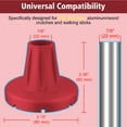 thumbnail image 5 of SupreGear Heavy-Duty Crutch Tips with Metal Insert, 7/8 inch Replacement foot, Red, 2-Pack, 5 of 7