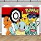 thumbnail image 5 of Fondo de fotografía de feliz cumpleaños de Pokémon, decoración para baby shower de niños y niños, pancarta de fondo de anime de Pikachu, monstruo de bolsillo, 5 of 5