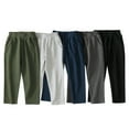 thumbnail image 3 of URMAGIC Toddler Boy 100% Cotton Solid Color Trousers Comfort Sweatpants Kids Casual Pants, 3 of 4