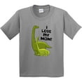 thumbnail image 3 of Inktastic I Love My Mom with Baby and Mommy Brontosaurus Youth T-Shirt, 3 of 5