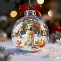 Cute Dog Acrylic Ornament - 2D Flat Puppy Tags for Christmas Tree, Year-Round Pet Lover Gift Car Mirror Wreath Window Hanging Keepsake
