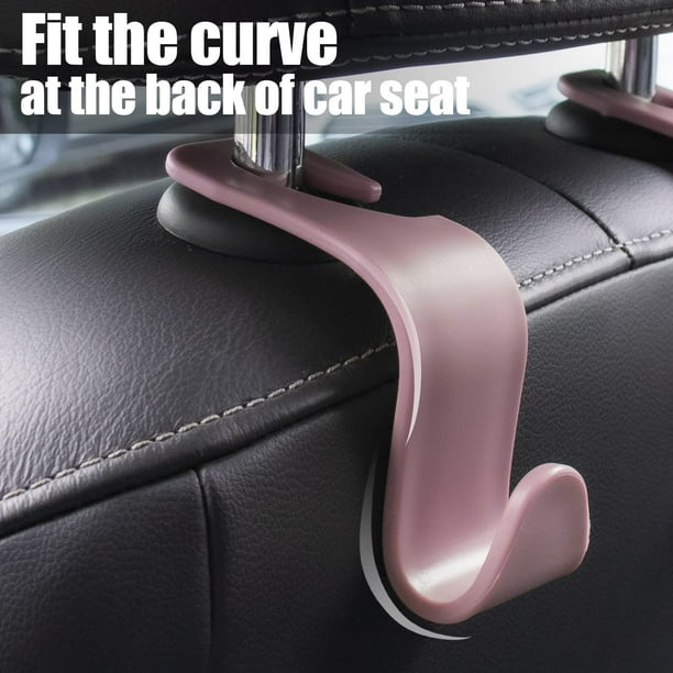Gancho para reposacabezas de asiento de coche, ganchos para asiento de coche, organizador de almacenamiento, accesorios interiores para bolsos, abrigos, paraguas, bolsas de comestibles, bolso