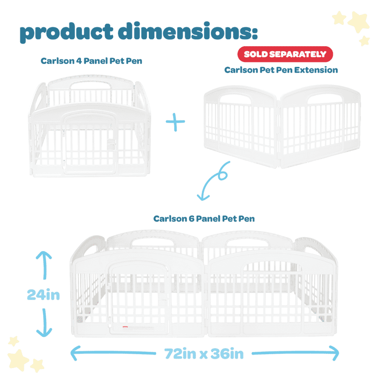 Carlson Pet Products 4-Panel Plastic Playpen, 24" photo 5
