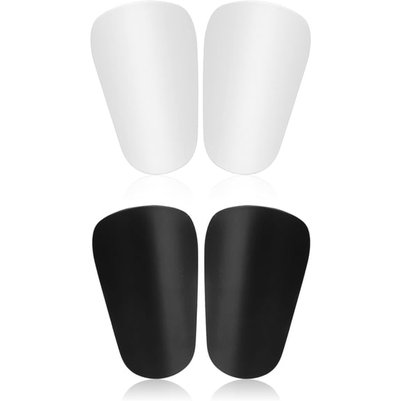 Mini Shin Guards Soccer 4Pcs Calf Protective Equipment for Teenagers  (Black  White)