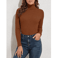 thumbnail image 5 of PrettyGuide Women's Ribbed Turtleneck Long Sleeve Sweater, 5 of 7