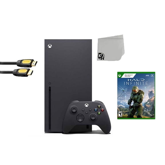 Pre-Owned Xbox Series X Video Game Console Black with Halo Infinite BOLT AXTION Bundle