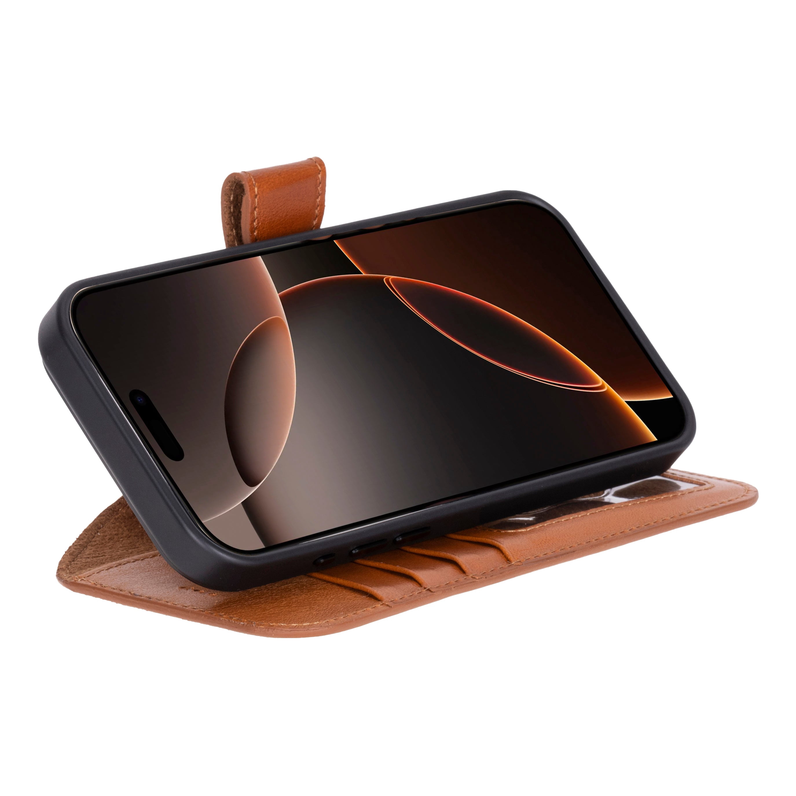 iPhone 17 Pro Detachable Leather Wallet Case - RFID, MagSafe Compatible
