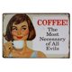 thumbnail image 1 of Letrero metálico estilo shabby chic de 20x30 cm con la palabra "CAFÉ". Póster de café para decoración de pared de bar o pub. 06, 1 of 6