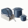 thumbnail image 4 of Caraway Cookware+ Collection - Specialty Cookware Set - Petite Cooker, Stir Fry Pan, Rondeau, & Stock Pot - 3 s & Storage Organizer Included - Navy, 4 of 6