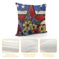 thumbnail image 4 of Shiartex 4th of July Patriotic Pillow Covers USA Flag Red Blue Stars Floral Holiday Striped Decorative Pillow Cases Square Cushion Cover Farmhouse Decor for Home Sofa Couch Bed White, 4 of 5